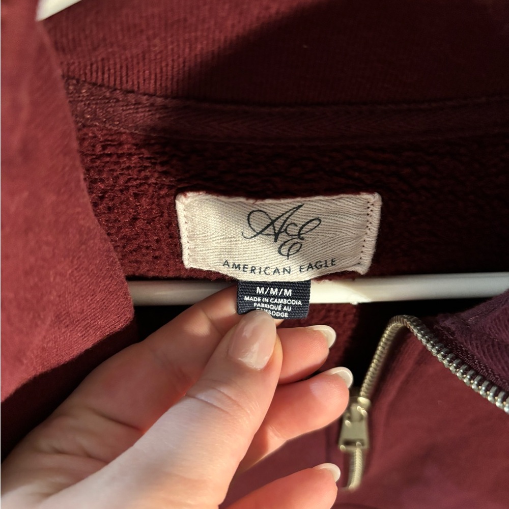American Eagle Everyday Luxe Quarter Zip Sweater - Picture 3 of 5